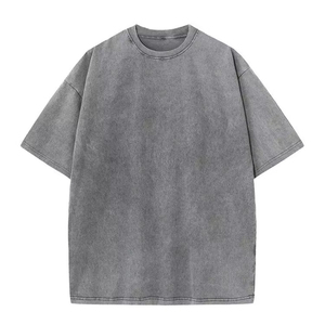 เสื้อยืดโอเวอร์ไซส์คุณภาพสูง สตรีทแวร์ ผ้าฝ้ายผสมโพลีเอสเตอร์ ล้างสีแบบแอซิดวอช ลายกราฟิกวินเทจ เนื้อผ้าหนา สำหรับผู้ชาย เสื้อยืดผู้ชายแบบสั่งทำ - Product Image 6