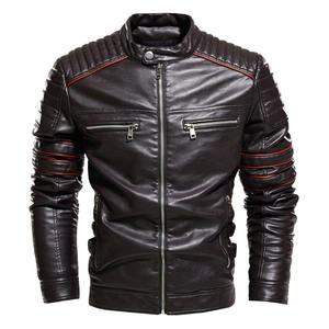 เสื้อแจ็คเก็ตผู้ชายสไตล์ฤดูหนาวผสมผสานกับลุคแจ็คเก็ตหนังสุดเทรนดี้สำหรับแฟชั่นสตรีททุกฤดูกาล - Product Image 1