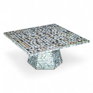 Support à gâteau en nacre fait à la main, écologique et non toxique, pour la présentation de desserts du Ramadan, décoration de table, cadeau en provenance du Vietnam - Product Image 1