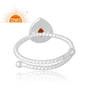 Anillo de piedras preciosas de cornalina Natural de Plata de Ley 925, joyería personalizada para mujer, regalo para ella - Product Image 2