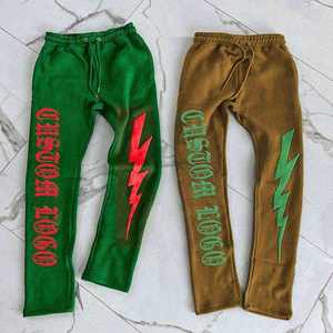 กางเกงวอร์มทรงหลวมผ้าฝ้ายเฟรนช์เทอร์รี่สำหรับผู้ชายซักได้ตามต้องการสไตล์วินเทจ - Product Image 6