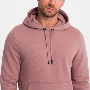Sudadera con capucha de alta calidad para hombre, gran oferta, Sudadera de punto rosa de ajuste Regular personalizada, 100% algodón, bordado con cuentas digitales, lavado - Product Image 4