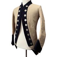 Costume historique pour homme, uniforme révolutionnaire colonial du XVIIIe siècle, en laine