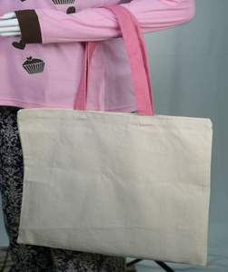 Femmes écologique 100% coton biologique fourre-tout sac à provisions réutilisable personnalisé fermeture éclair sac à bandoulière à la mode Logo impression pas cher - Product Image 4