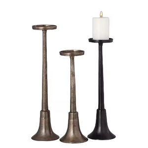 Elegant Quality <b>Flower</b> Shape Candle <b>Stick</b> Holder Silver Color Super Design 2 Branches Candle Holder for Office Decoration - Product Image 5