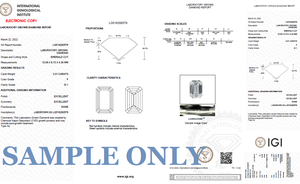 Diamant en vrac en forme d'émeraude, 3 Carat, couleur D, VVS, clarté, certifié IGI, pour bague Solitaire - Product Image 3