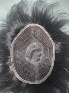 Peluca de Cabello Taz de Alta Calidad, Prótesis Capilar BD, Cabello Virgen Remy Indio, Onda Natural, Onda Profunda, Onda de Agua, Encaje Completo - Product Image 4