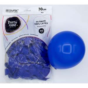 Palloncini in Lattice Party Love 30cm R12 Blu Navy 50pz Biodegradabili per Decorazioni Festa - Product Image 1