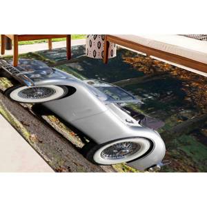 Alfombra Vintage con Diseño de Jaguar: Decoración Automotriz Retro, Alfombra Impresa, con Pelo Suave - Product Image 5