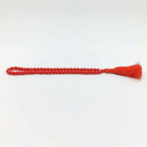 Natural <b>Red</b> Coral Mala 108 <b>Beads</b> | Shaped Prayer <b>Beads</b> | Hand Knotted Yoga Meditation Rosary | Afreen Gems Jewels | Rajasthan - Product Image 2
