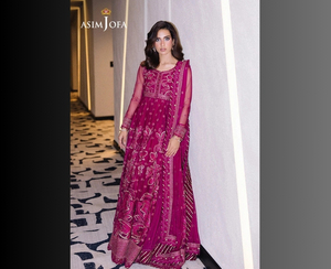 Asim jofa ชุดเดรสหรูปักลายสำหรับสตรีคอลเลคชั่นเทศกาลชุดเดรสราตรี3ชิ้นเย็บตามสั่งชุดแฟนซี dupatta - Product Image 5