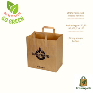 Bolsa de Compras de Papel Kraft Reutilizable, Personalizable, Ecológica, Elegante, Moderna, Impermeable, Resistente a la Humedad - Product Image 2