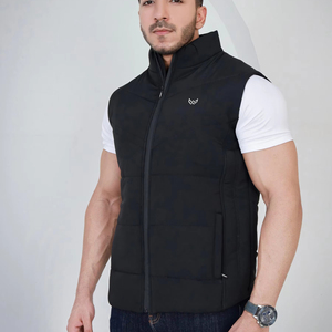 Black Edition Nuevo diseño Cremallera Chaqueta sin mangas para hombre Ropa de invierno Hombres Ropa de calle de calidad personalizada Chaqueta de moda - Product Image 1