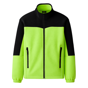 Nouveau Style unisexe couleur bloc polaire Softshell col montant avant Logo veste randonnée voyage quotidien vêtements de travail hiver - Product Image 6