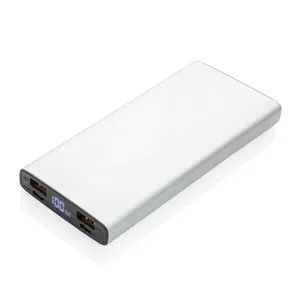 Batterie externe en aluminium personnalisable de 10 000 mAh pour le merchandising à des fins promotionnelles - Product Image 2