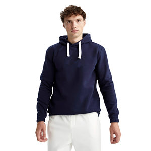 Sweat à capuche décontracté pour homme en polaire 100% coton et polyester, logo personnalisé brodé, sweat thermique d'hiver avec design de logo - Product Image 2