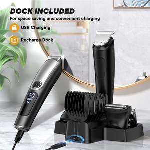 Tondeuse de toilettage tout-en-un sans fil rechargeable pour homme, rasoir électrique étanche pour nez, oreilles, visage et barbe, alimenté par batterie - Product Image 3