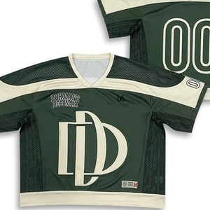 T-shirts en jersey oversize streetwear 100% polyester col en V manches courtes designs personnalisés maille football soccer basketball hommes - Product Image 2