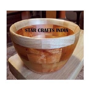 100% meilleur bol à salade en bois bol de service pour fruits plat de service naturel vaisselle salade mains serveur à vendre - Product Image 1