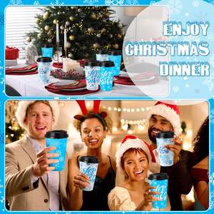 Vasos Desechables de PET/PLA de 8 oz para Café, Blancos Premium, para Bebidas Frías, Duraderos, Gruesos, Libres de PFAS, Ecológicos, para Fiestas, Libres de BPA - Product Image 6