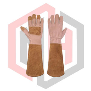 Long <b>Leather</b> <b>Gardening</b> Welding <b>Gloves</b> Men Women Safety Work <b>Gloves</b> Waterproof Tear-Resistant Breathable Silicone-Free - Product Image 1
