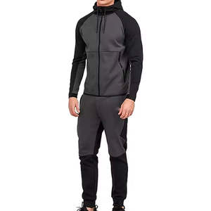 Conjunto Deportivo de Primera Calidad para Hombre 2025, Chándal de Felpa Técnica para Gimnasio y Fitness, 100% Algodón, con Capucha, Dos Piezas - Product Image 1