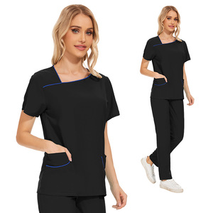 Divisa da Infermiera per Clinica, Tuta Medica Monocolore per Donne, Uniforme Ospedaliera, Camicia e Pantaloni da Lavoro per Dottori, <span class=keywords><strong>Abbigliamento</strong></span> <span class=keywords><strong>Medico</strong></span> - Product Image 3