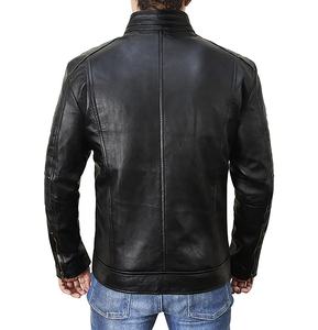 Nouveauté Veste de moto en cuir de vache de haute qualité, col montant XL avec décoration en fourrure, veste d'hiver respirante pour hommes - Product Image 4