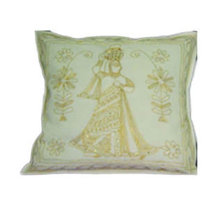 Funda de Cojín Elegante con Apliques, Hecha a Mano con Diseños Intrincados en Tela, Material de Primera Calidad y Colores Vibrantes para un Estilo Sofisticado - Product Image 1