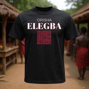 T-shirt promotionnel élégant Orisha Elegba Eleggua Dieu des croisements Yoruba - Product Image 3