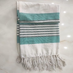 Hot Sale Custom Logo Cotton <b>Turkish</b> <b>Beach</b> <b>Towel</b> Soft and Comfortable Colorful Design with Tassel for the Sand <b>Beach</b> - Product Image 6