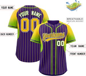 OEM Custom Plus Size Baseball Jerseys Button Design Mesh Fabric Heat-Transfer Printed Embroidered Team Names Breathable Quick - Product Image 2