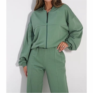 Survêtements en molleton de coton pour femmes Nouvelle arrivée Vêtements de sport de haute qualité Survêtements élégants pour femmes 2026 - Product Image 4