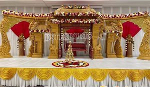Exportations de Mandap DST en bois de mariage de conception de Paisley proéminent acheter l'événement de vente de fabricant de Mandapam en bois de mariage indien personnalisé - Product Image 6