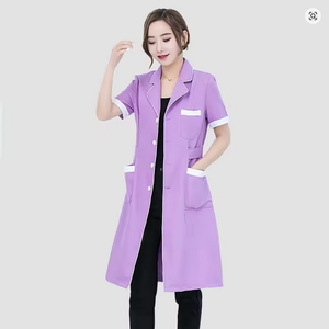 Bata de laboratorio personalizable para mujer con opciones multicolores Producto de uniformes hospitalarios - Product Image 2