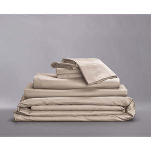 Organic Sateen Cotton 300TC Duvet Set with Fitted Sheet Double Size 4-Piece <b>Bedding</b> Bundle - Product Image 2