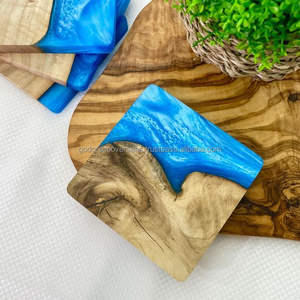 Offre Spéciale top qualité personnaliser boisson bière thé café carré rond bambou bois résine époxy sous-verre ensemble gratuit sous-verres de l'inde - Product Image 3