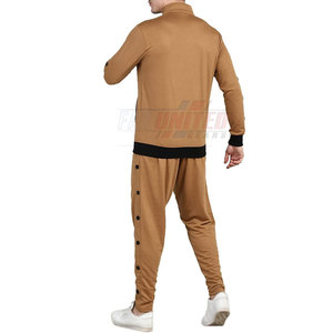 Venta al por mayor de chándal deportivo para hombre con logotipo personalizado a prueba de viento transpirable invierno gimnasio entrenamiento ropa atlética sólido de 2 piezas con capucha Jogger - Product Image 2