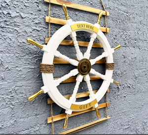 Handmade Magic Personalized <b>Plaque</b> <b>Engraving</b> Ship Wheel | Nautical Wooden Ship Wheel Nautical Ship Wheel Handmade Decor - Product Image 2