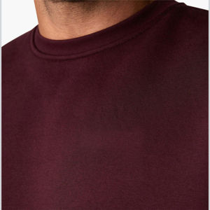 Venta al por mayor personalizado de lana de peso pesado de 2 piezas de los hombres chándal de gran tamaño impreso con capucha cuello redondo sudadera pantalones de chándal para la primavera - Product Image 3