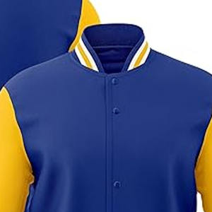 เสื้อแจ็กเก็ตผ้าพิษของผู้ชายเสื้อแจ็กเก็ตแขนเสื้อขนสัตว์สีดำและสีเทา - Product Image 2