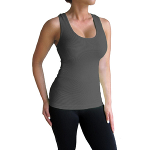 Camiseta sin mangas ajustada sin mangas para mujer, camiseta interior ajustada para gimnasio, precio al por mayor, entrenamiento para mujer - Product Image 6