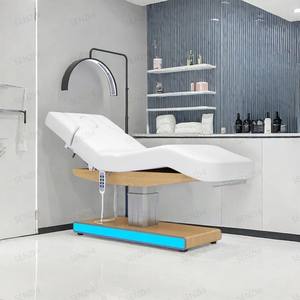 Le nouveau lit de beauté électrique à 4 moteurs peut chauffer le lit pour les soins du visage lit de massage des cils tatoués pour les salons de beauté - Product Image 1