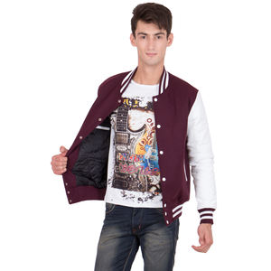 2025 nuevas chaquetas universitarias de alta calidad OEM para hombre, superventas al por mayor, chaqueta con cuello levantado y mangas de diseño personalizado para hombre - Product Image 3