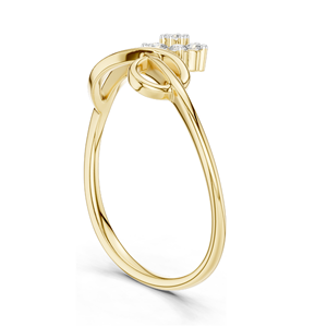 แหวนเพชรทรงดาว 0.105 กะรัต สำหรับผู้หญิง ทอง 18KT, 14KT, 10KT และเงิน 925  มีตัวเลือกทองชมพู ทองเหลือง ทองขาว - Product Image 6