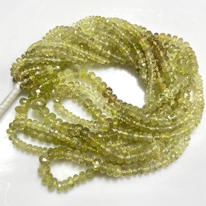 Cuentas raras Chryso Beryl facetadas con forma de Rondelle, cuentas de piedras preciosas naturales de buena calidad, cuentas al por mayor para joyería - Product Image 1