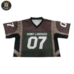 Nuevo diseño gota hombro camiseta sublimación bordado tendencia calle Boxy Crop 100% algodón camiseta para hombres ajuste suelto - Product Image 1