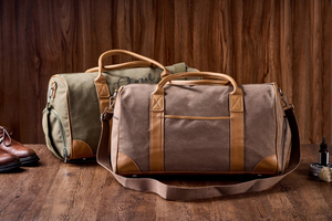 LCRG-0071 personnalisé toile voyage sac polochon à la mode Weekender chaussures de nuit compartiment brodé Design personnalisé pour - Product Image 6