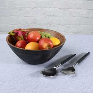 Ensaladera de Madera Ecológica Hecha a Mano con Recubrimiento de Esmalte Brillante, Apta para Lavavajillas, para Uso Diario y Decoración de Comedor - Product Image 2