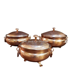 Cazuelas con acabado rojo de forma redonda de Metal de aluminio de estilo más nuevo Tapa de cazuelas con características sostenibles Acento de cocina - Product Image 4